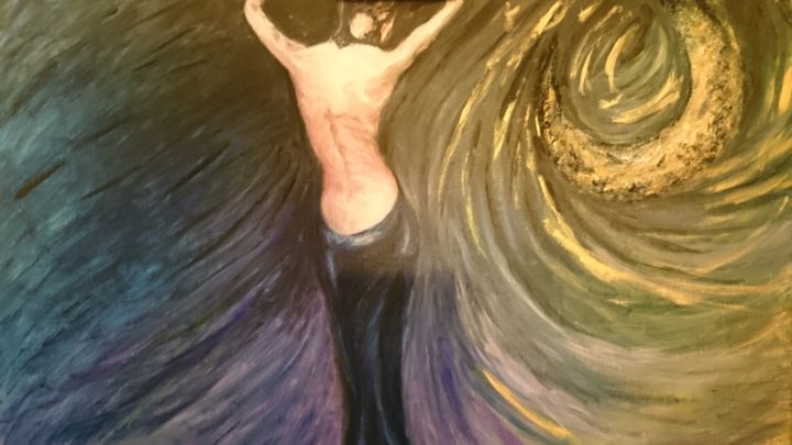 Painting titled "Difficili equilibri" by Tonia Gentile, Original Art, Acrylic