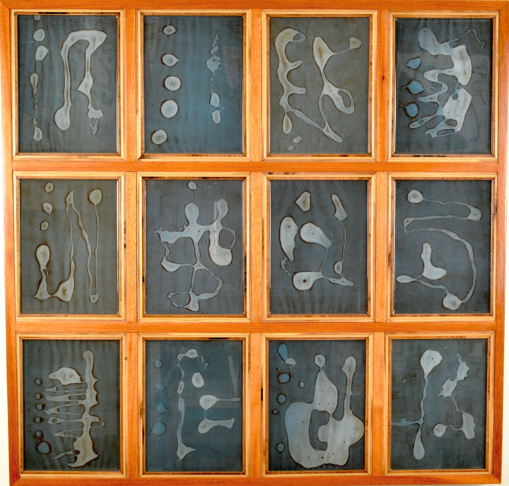 Sculpture titled "(id)eograms For Tra…" by Christopher Brown, Original Artwork, Wood Mounted on Wood Panel