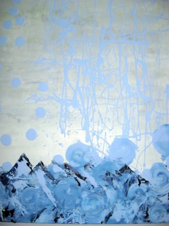Pintura intitulada "Sozinho no gelo" por Clea Burger, Obras de arte originais