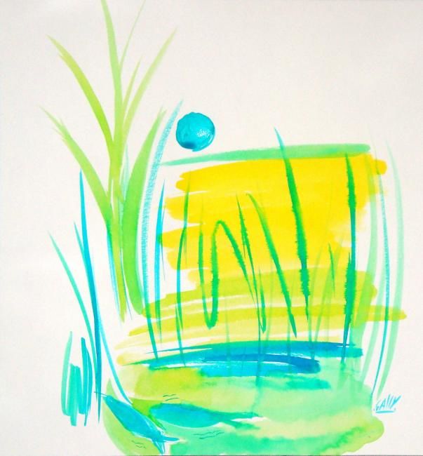 Drawing titled "à la surface" by Laure Gally, Original Artwork