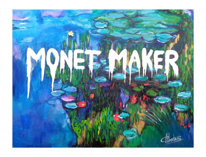 Peinture intitulée "MONET MAKER" par Clemence Albertus (Clem True Color), Œuvre d'art originale, Acrylique