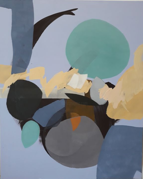Peinture intitulée "Joaquin S." par Clemence Banvillet, Œuvre d'art originale, Gouache Monté sur Châssis