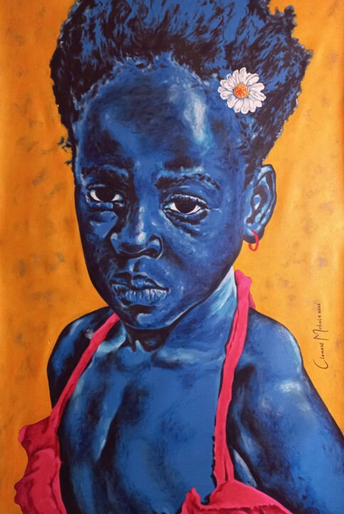 Painting titled "Royalty" by Clement Mohale, Original Artwork, Acrylic
