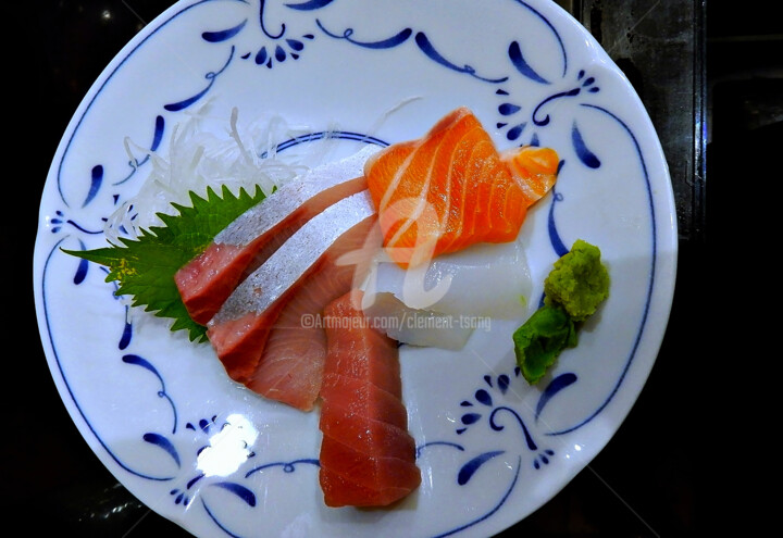 Photography titled "TW33-Dish of Sashimi" by Clement Tsang, Original Artwork, Digital Photography