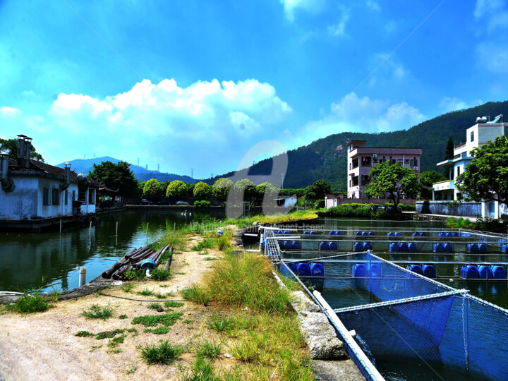 Photography titled "Fishing Village #4" by Clement Tsang, Original Artwork, Digital Photography