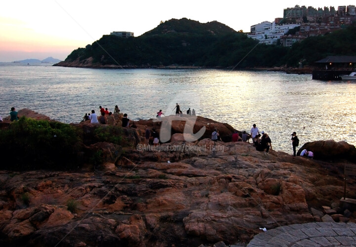 Fotografia intitolato "HK04-Enjoying Sunse…" da Clement Tsang, Opera d'arte originale, Fotografia digitale
