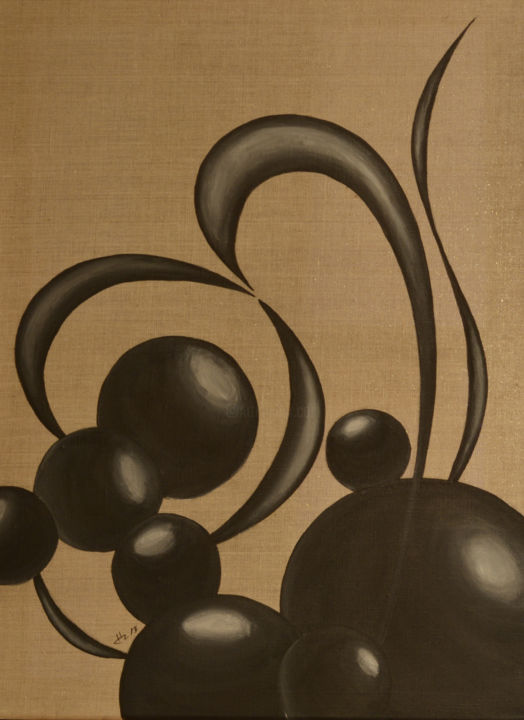 Painting titled "balls" by Jonathan Clementz, Original Artwork, Acrylic