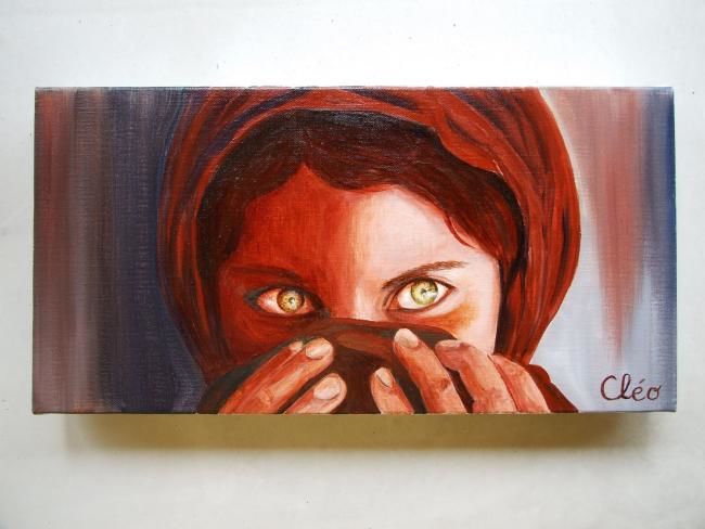 Peinture intitulée "les yeux 2008" par Cleo, Œuvre d'art originale