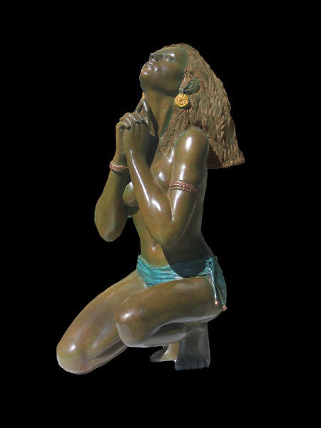 Sculpture titled "Amazonia" by Clerc-Renaud, Original Artwork, Bronze