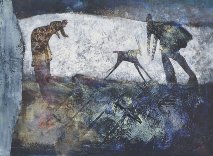 Peinture intitulée "Oryx" par Clive Manuel, Œuvre d'art originale, Huile