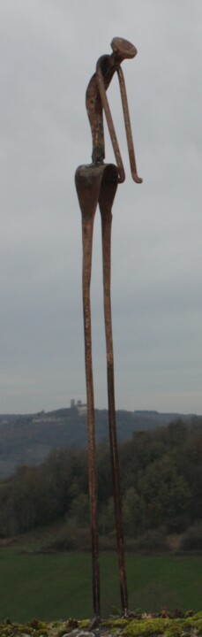 Sculpture titled "GIANT Syzbik" by Clive Manuel, Original Artwork, Metals