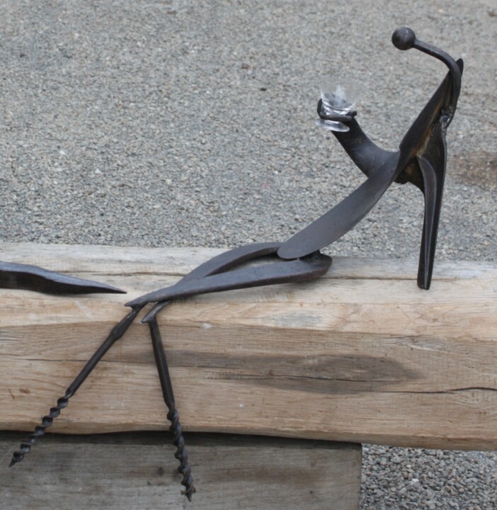 Sculpture intitulée "Why don't you poor…" par Clive Manuel, Œuvre d'art originale, Métaux