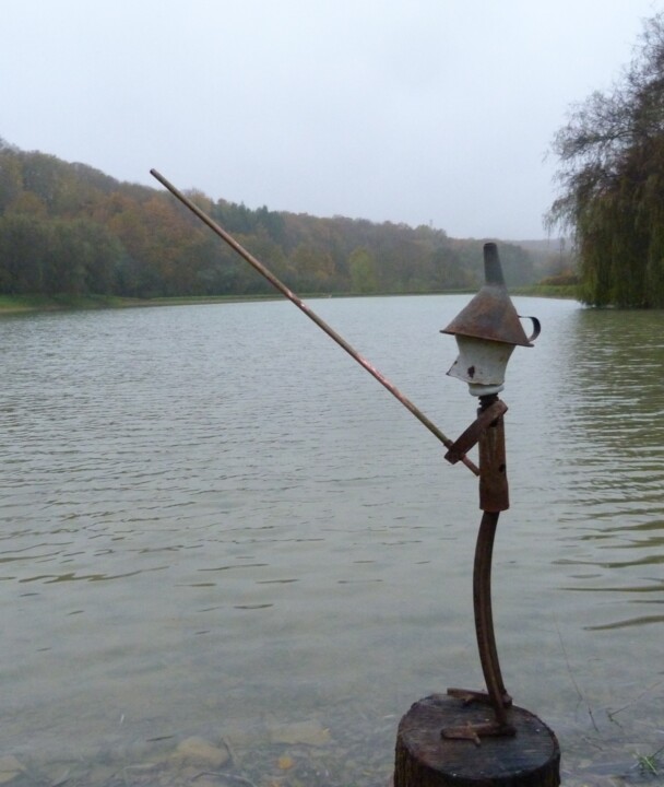 Sculpture intitulée "FISHING" par Clive Manuel, Œuvre d'art originale, Métaux