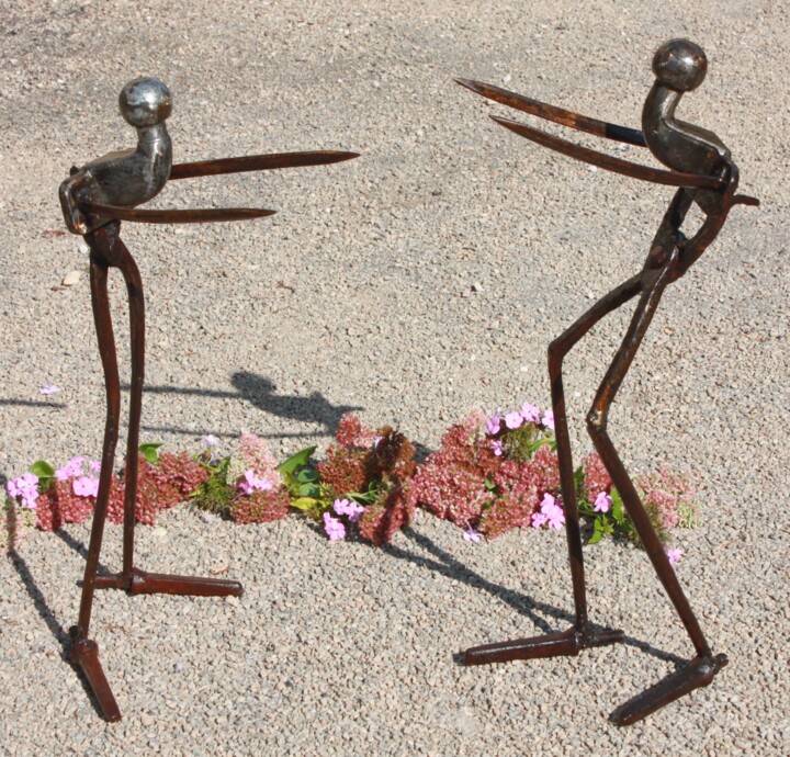 Sculpture intitulée "Reunion" par Clive Manuel, Œuvre d'art originale, Métaux