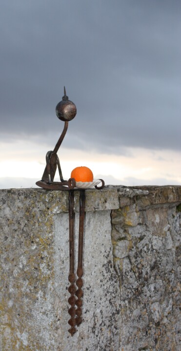 Sculpture titled "Orange" by Clive Manuel, Original Artwork, Metals