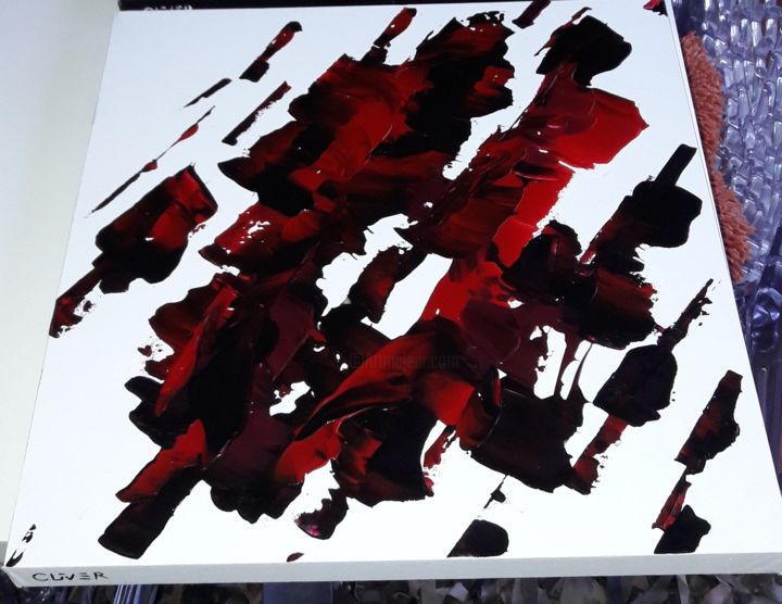 Painting titled "Baiser rouge.jpg" by Cliver, Original Artwork, Acrylic