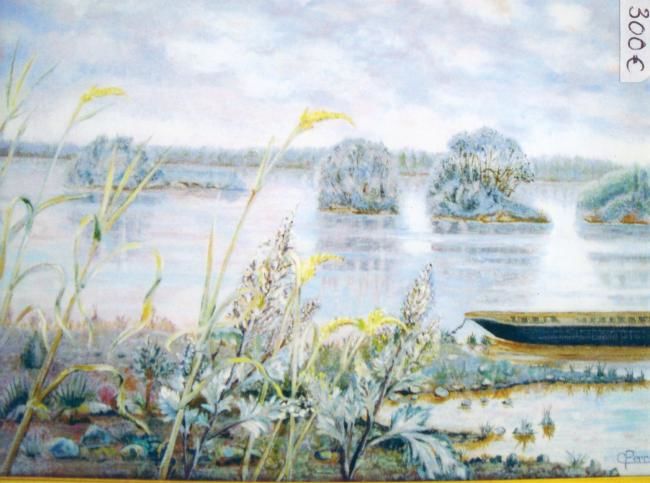 Peinture intitulée "Au fil de la Loire" par Cloper, Œuvre d'art originale