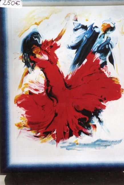 Painting titled "Flamenco" by Cloper, Original Artwork, Acrylic