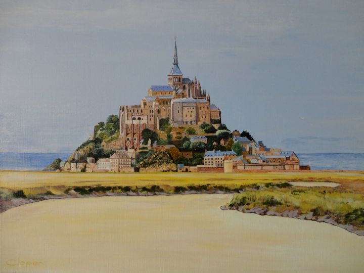 Painting titled "Le Mont" by Cloper, Original Artwork, Acrylic