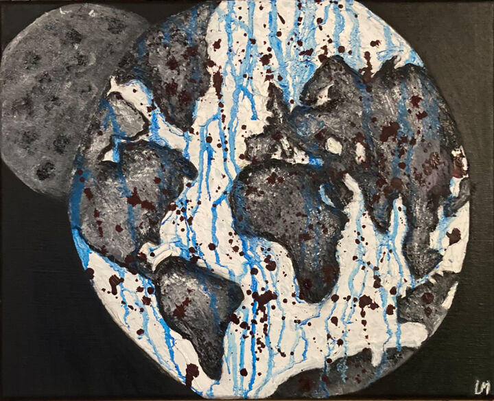 Peinture intitulée "Terre qui pleure, q…" par Linda Maman, Œuvre d'art originale, Huile