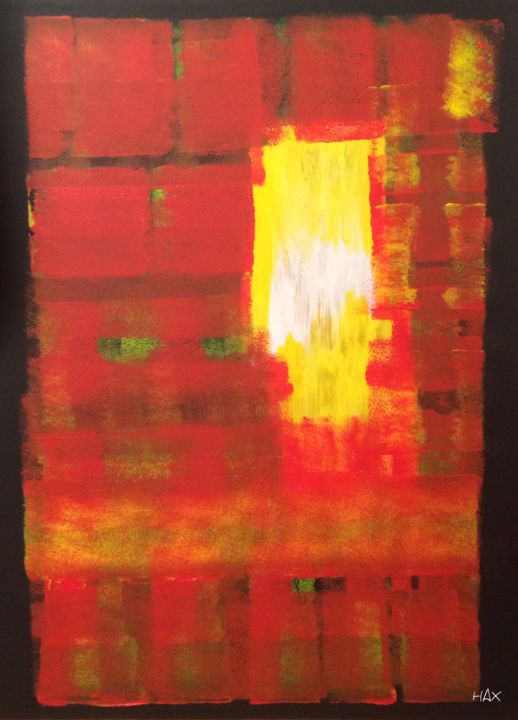 Peinture intitulée "lumière meurtrière" par Hax, Œuvre d'art originale, Acrylique