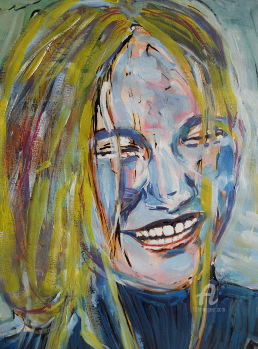 Peinture intitulée "joie" par Clotilde Lienhardt (CLO), Œuvre d'art originale, Acrylique