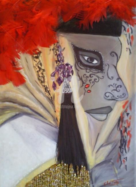 Painting titled "Carnaval" by Clo Tilly, Original Artwork