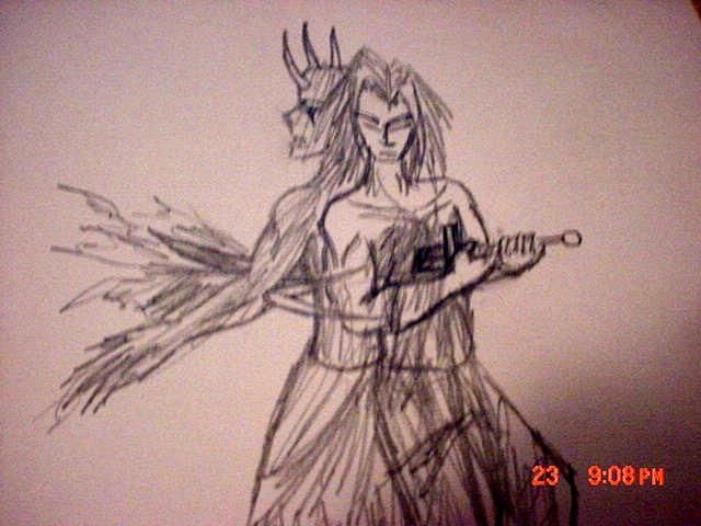 Dessin intitulée "Slaying Inner Demons" par Lithius, Œuvre d'art originale