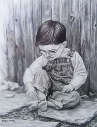 Drawing titled "Boy" by Clasina Roodt, Original Artwork, Other
