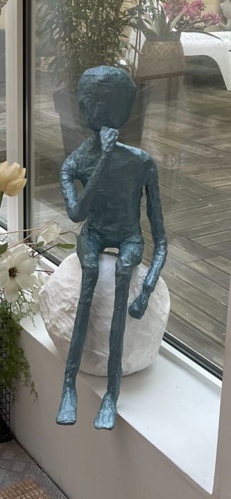 Sculpture intitulée "Petit prince Bordel…" par Clr, Œuvre d'art originale, Aluminium