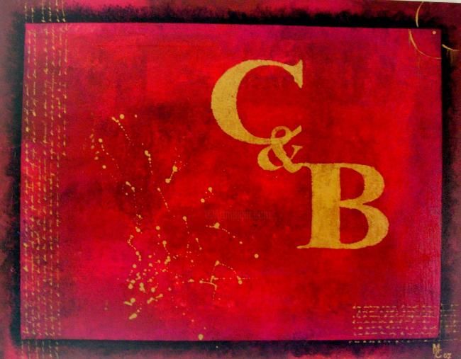 Peinture intitulée "C&B" par Line M., Œuvre d'art originale