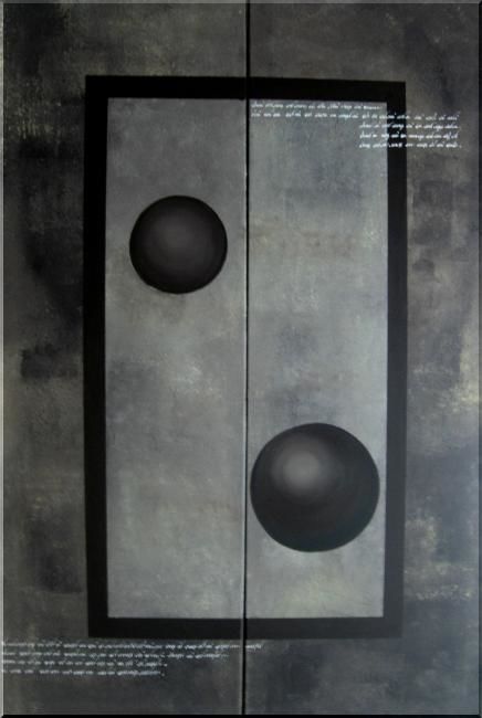 Peinture intitulée "Sphère" par Line M., Œuvre d'art originale