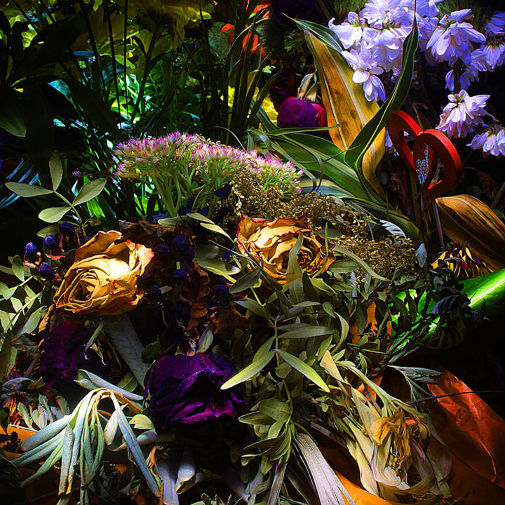 Photography titled "Autour Du Bouquet I" by Christophe Noirot, Original Artwork, Light Painting Mounted on Aluminium