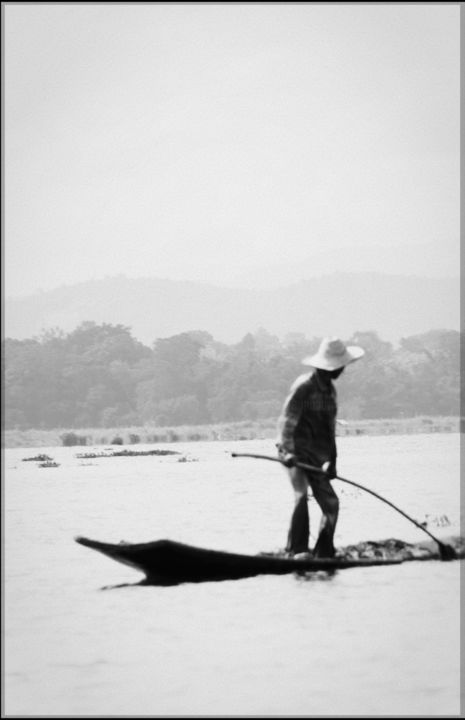 Fotografia intitulada "Pêcheur-d'algues-#2…" por Chupalia, Obras de arte originais