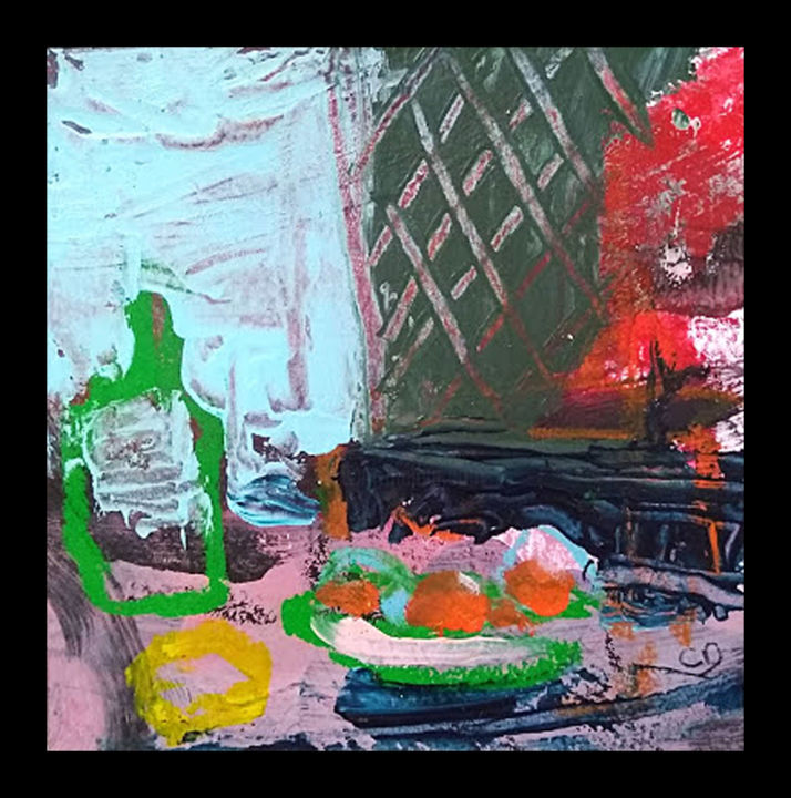 Painting titled "Nature morte n° 14" by Constance Duphil, Original Artwork, Acrylic