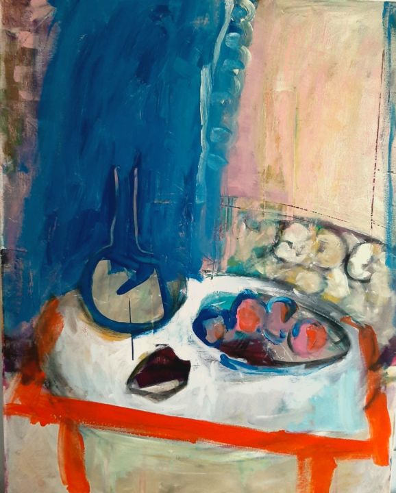 Painting titled "Nature morte grand…" by Constance Duphil, Original Artwork, Acrylic