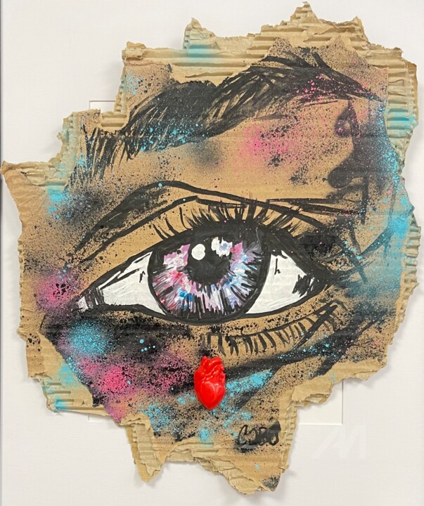 Peinture intitulée "I see you #2" par Cobo, Œuvre d'art originale, Acrylique