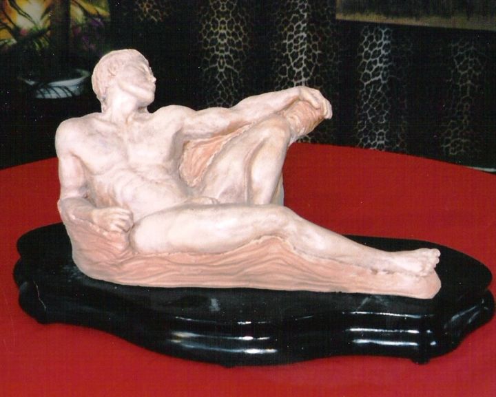 Sculpture titled "Après..." by Cochet Jean-Louis, Original Artwork, Terra cotta