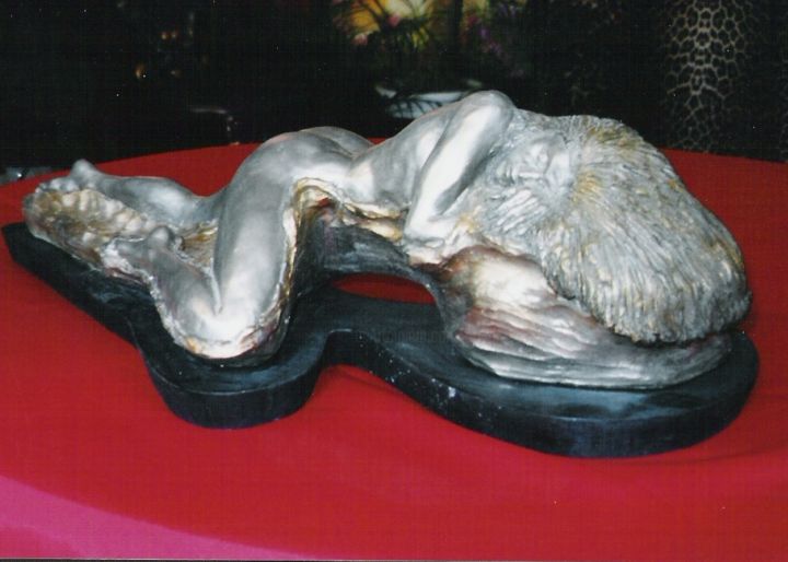 Sculpture titled "Repos" by Cochet Jean-Louis, Original Artwork, Terra cotta