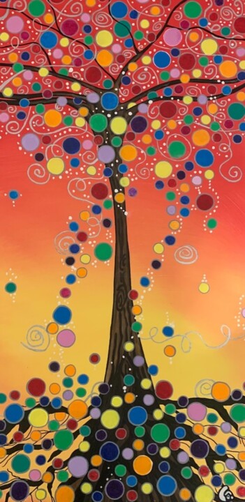 Peinture intitulée "Buvable tree" par Corine Grumo, Œuvre d'art originale, Acrylique