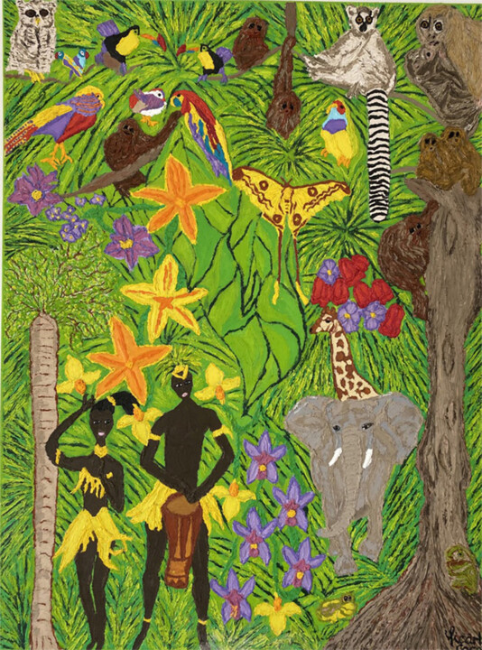 Peinture intitulée "Joyeuse mélodie tro…" par Coco Sicart, Œuvre d'art originale, Huile