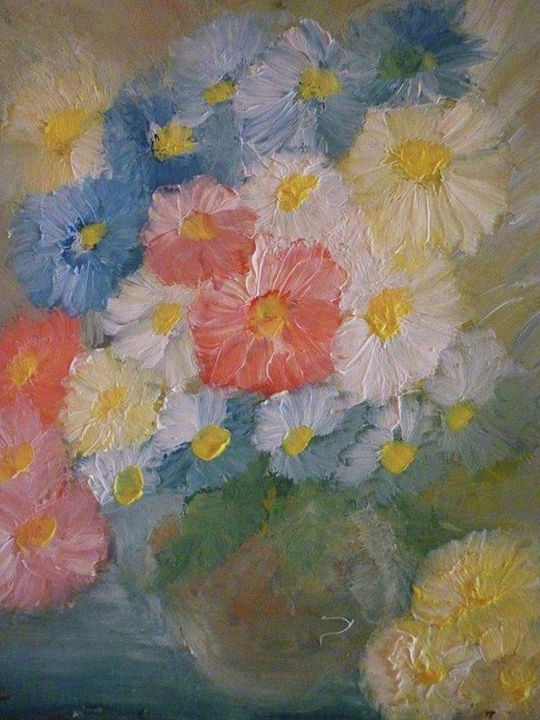 Pintura titulada "Valse des fleurs." por Radu Rascanu, Obra de arte original, Oleo