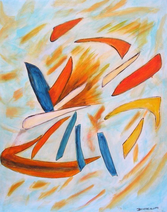 Peinture intitulée "OURAGAN" par Jacques Coeur, Œuvre d'art originale, Acrylique