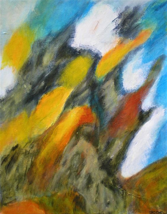 Peinture intitulée "CHIMERE 4" par Jacques Coeur, Œuvre d'art originale, Acrylique