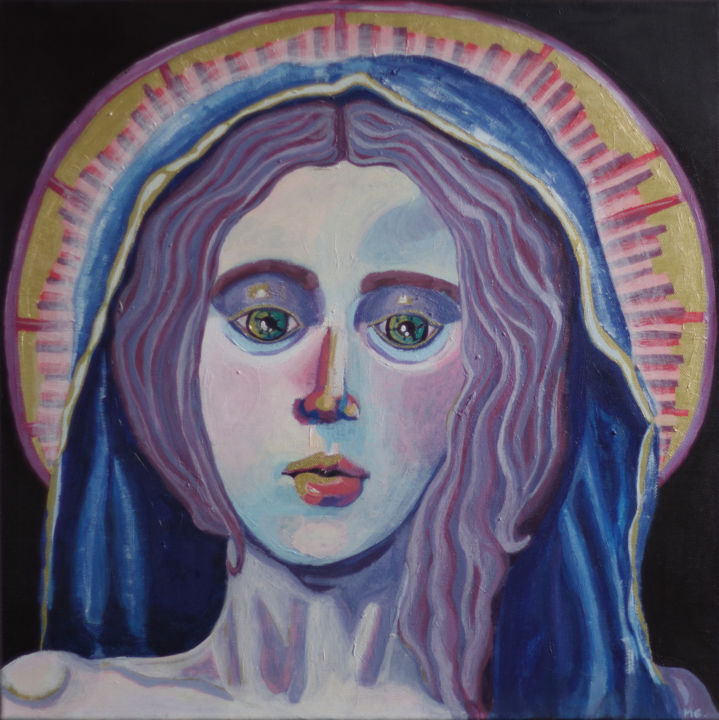 Peinture intitulée "La vierge" par Mathilde Cognard, Œuvre d'art originale, Acrylique