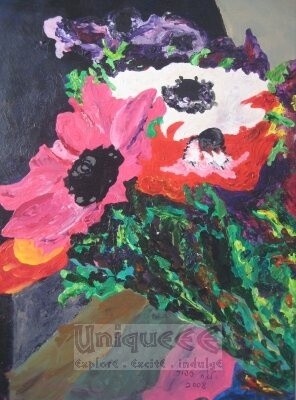 Pintura titulada "Bouquet Of Flowers…" por Cohen, Obra de arte original, Oleo