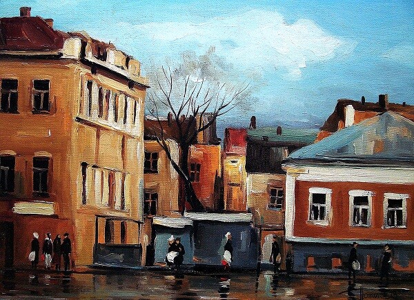 Картина под названием "After the rain" - Potikha Sergey, Подлинное произведение искусства, Масло