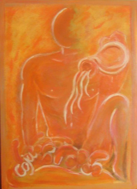 Картина под названием "homme verseau" - Coju, Подлинное произведение искусства