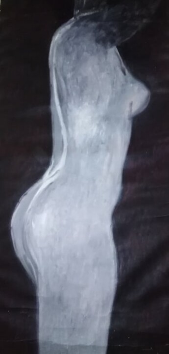 Ζωγραφική με τίτλο "Nude" από Colectibles Megart 2, Αυθεντικά έργα τέχνης, Λάδι