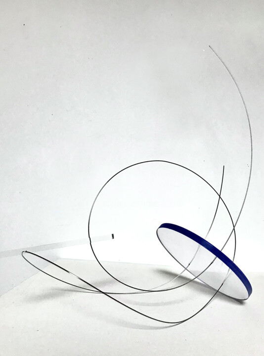 「SFR D 23.04」というタイトルの彫刻 Colette Billaudによって, オリジナルのアートワーク, ステンレス鋼